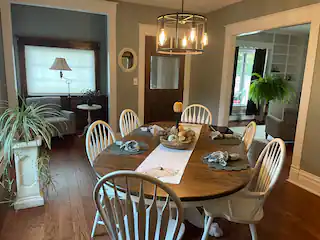 Brown Street Bungalow | Middlebury, Indiana Amish Country | Dining Area