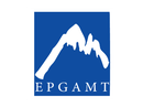 Un logotipo azul y blanco para epgamt