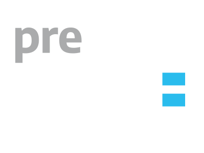 Un fondo blanco con la palabra pre y un signo igual azul.