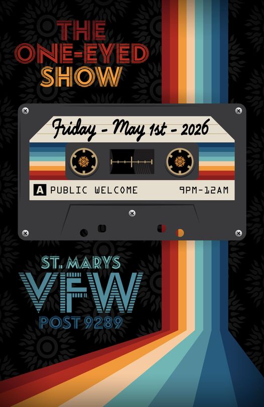 Poster for The One-Eyed Show August 17, 2019 at J-Bird's at Varsity Lanes
