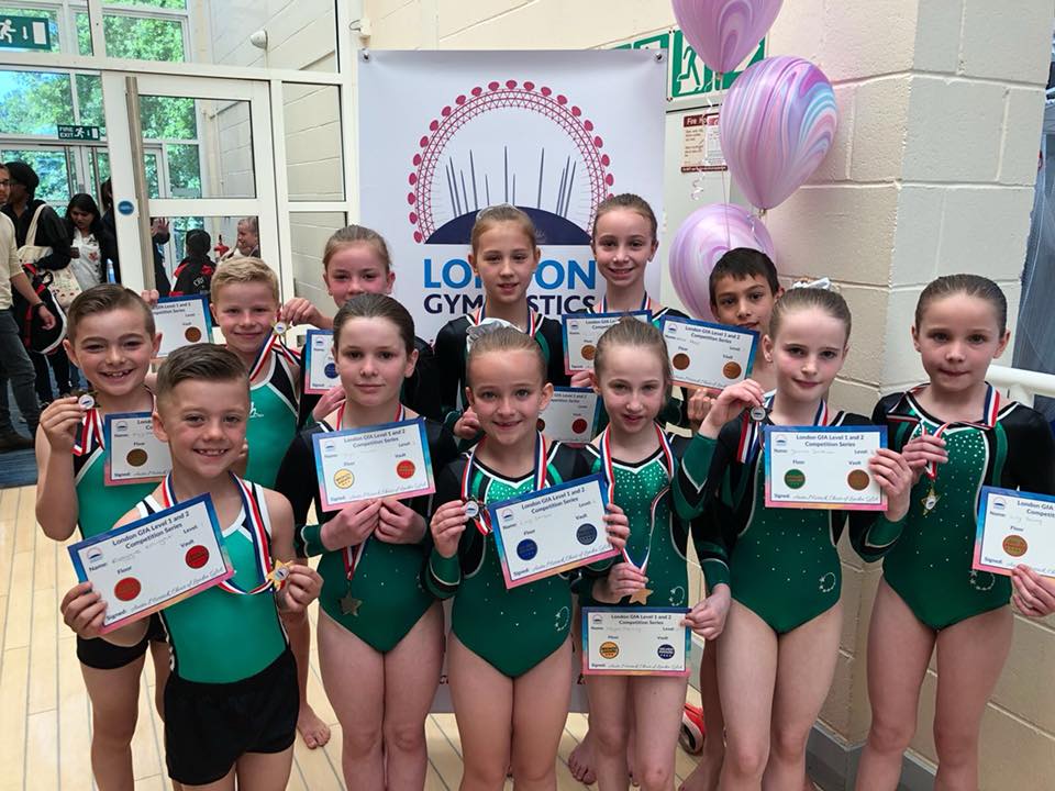 Gymnasts with their medals