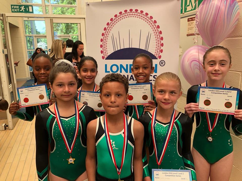 Gymnasts with their medals