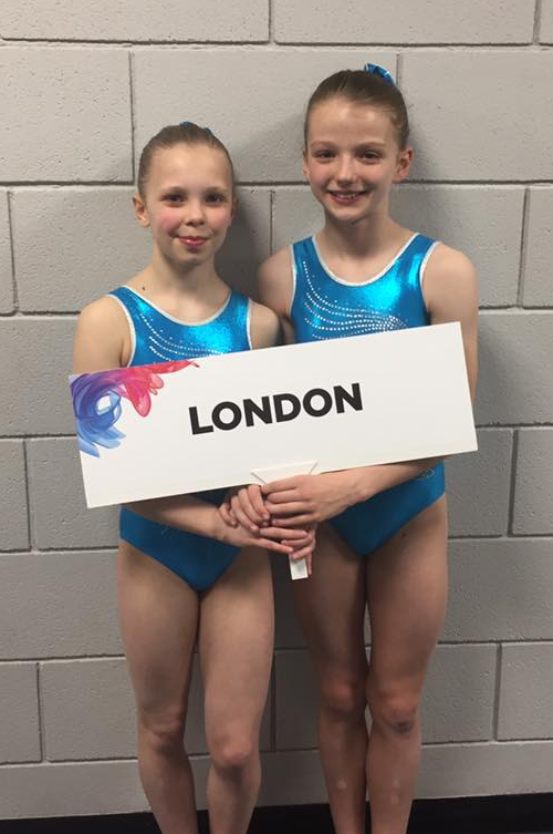 Two gymnasts representing London at National Finals