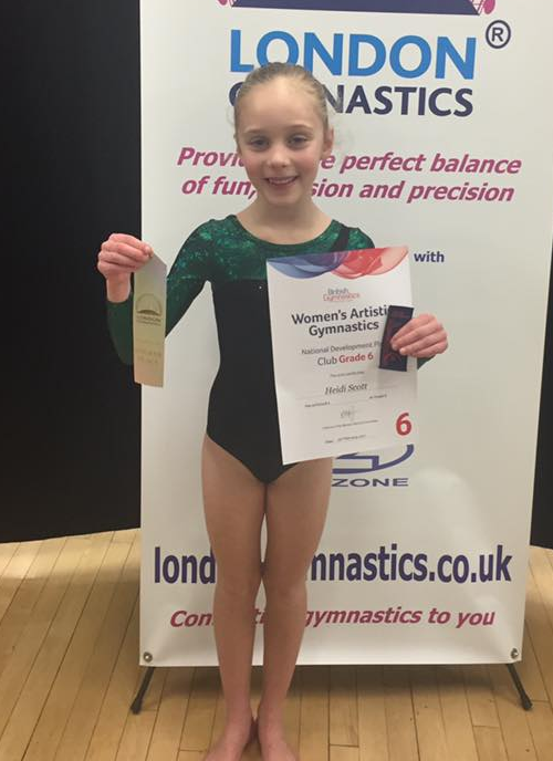 A Club grade 6 gymnast after her competition
