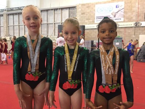 Gymnasts from the wild rose round at the national roses competition