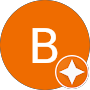 The letter b is in an orange circle with a star in the middle.