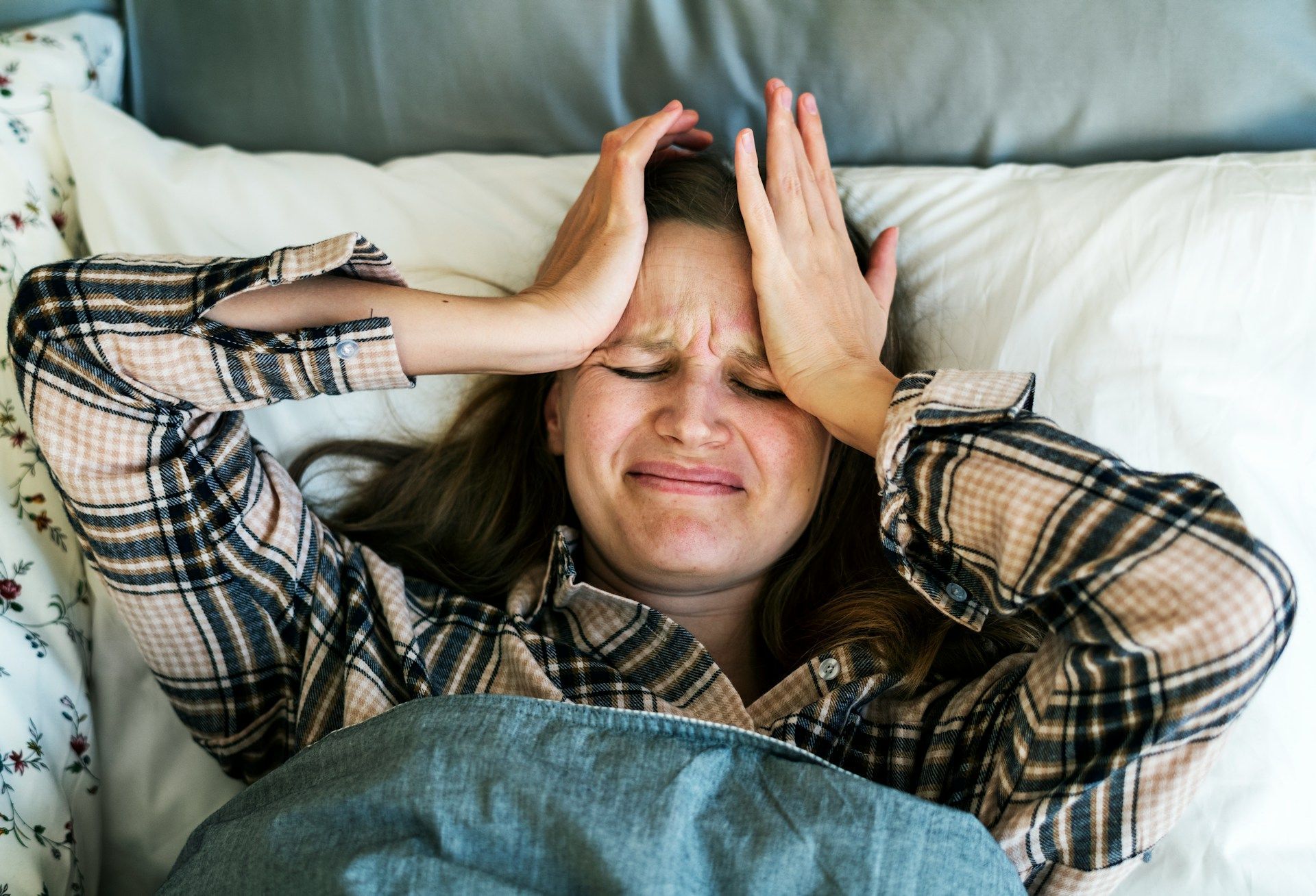 woman with headache