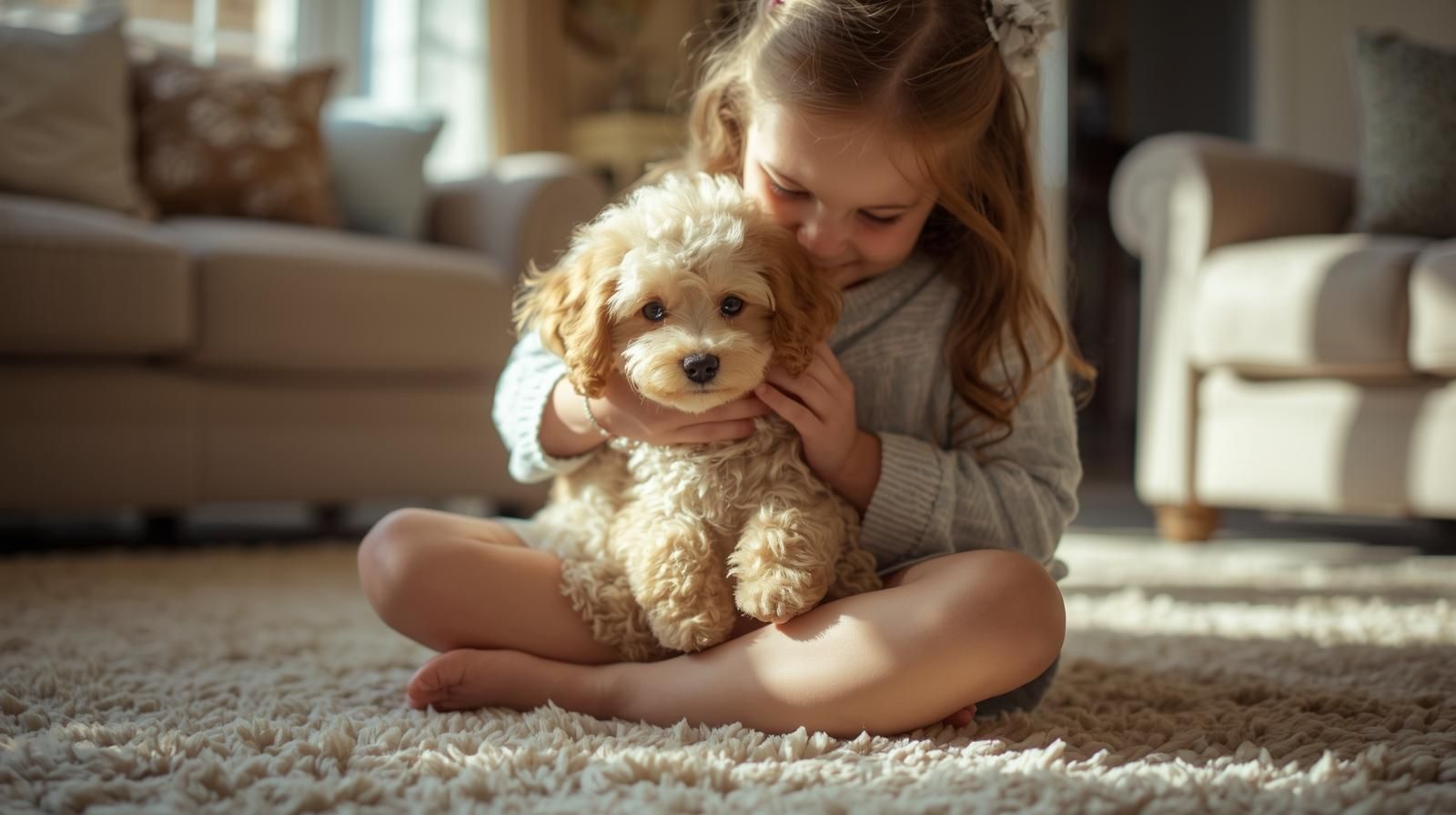cavapoo puppy with friendly temperament