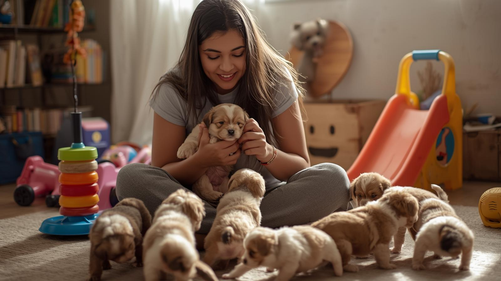 breeder using structured early development methods to support puppy temperament and confidence