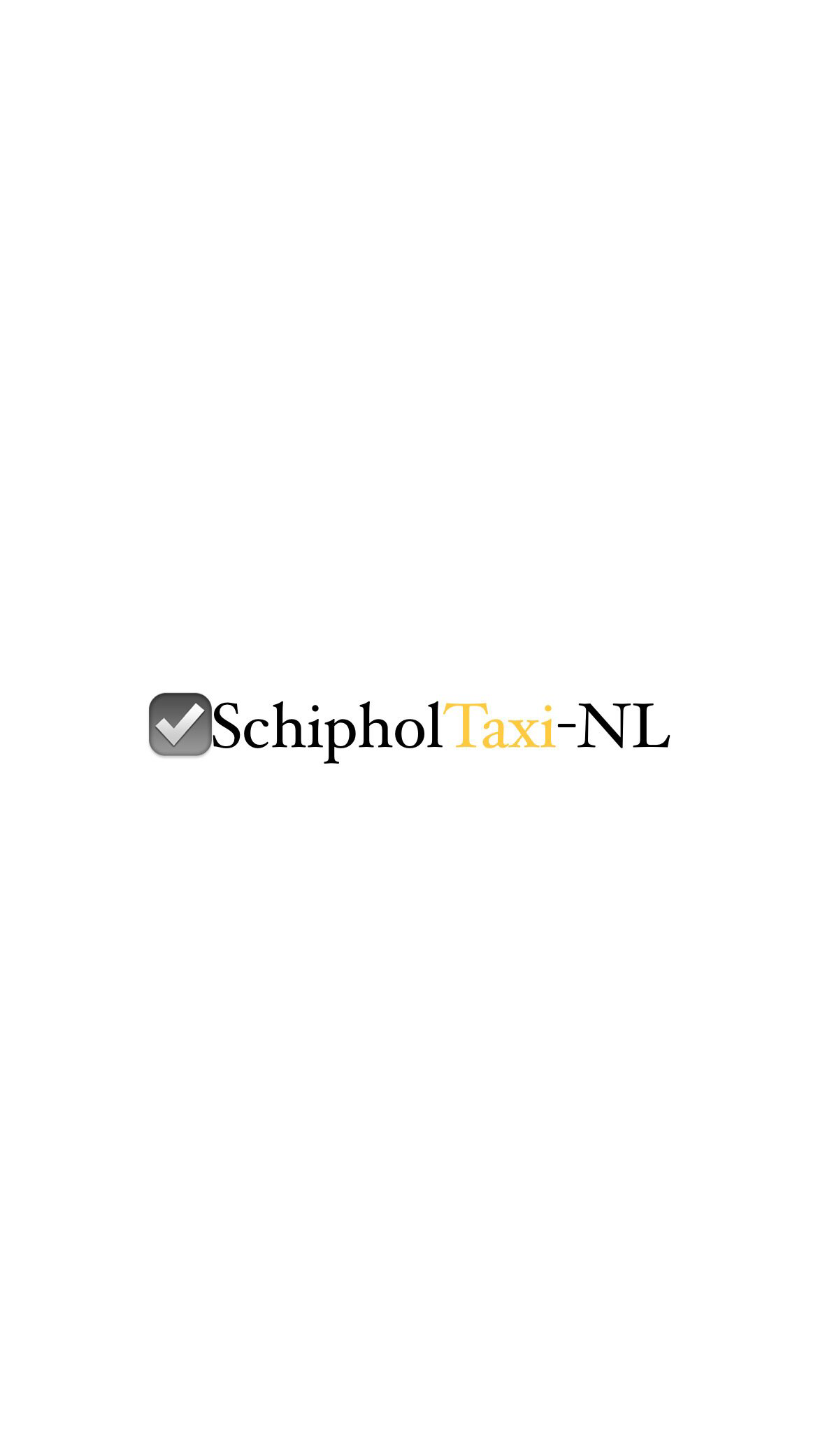 Het logo voor schiphol taxi-ni staat op een witte achtergrond.