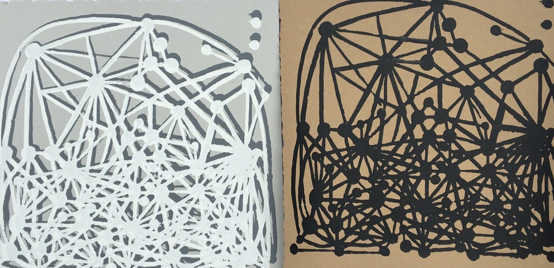 A black and white drawing of a ferris wheel