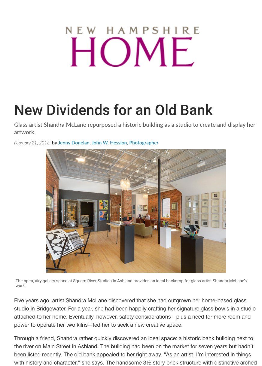 A newspaper article about new dividends for an old bank