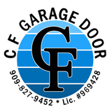 A red , white and blue logo on a white background.