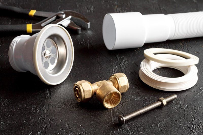 Plumbing Tools On Dark Background — Dempsey Plumbing in Killcare