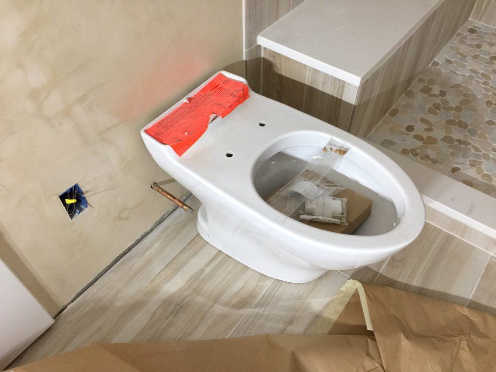 Toilet installation Details During Remodelling Bathroom — Dempsey Plumbing In Erina