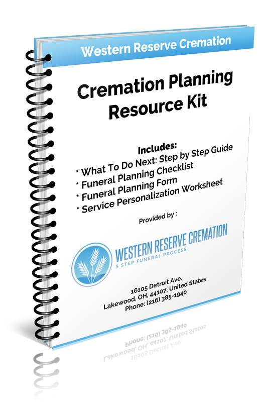 a 3d rendering of a western reserve cremation cremation planning resource kit