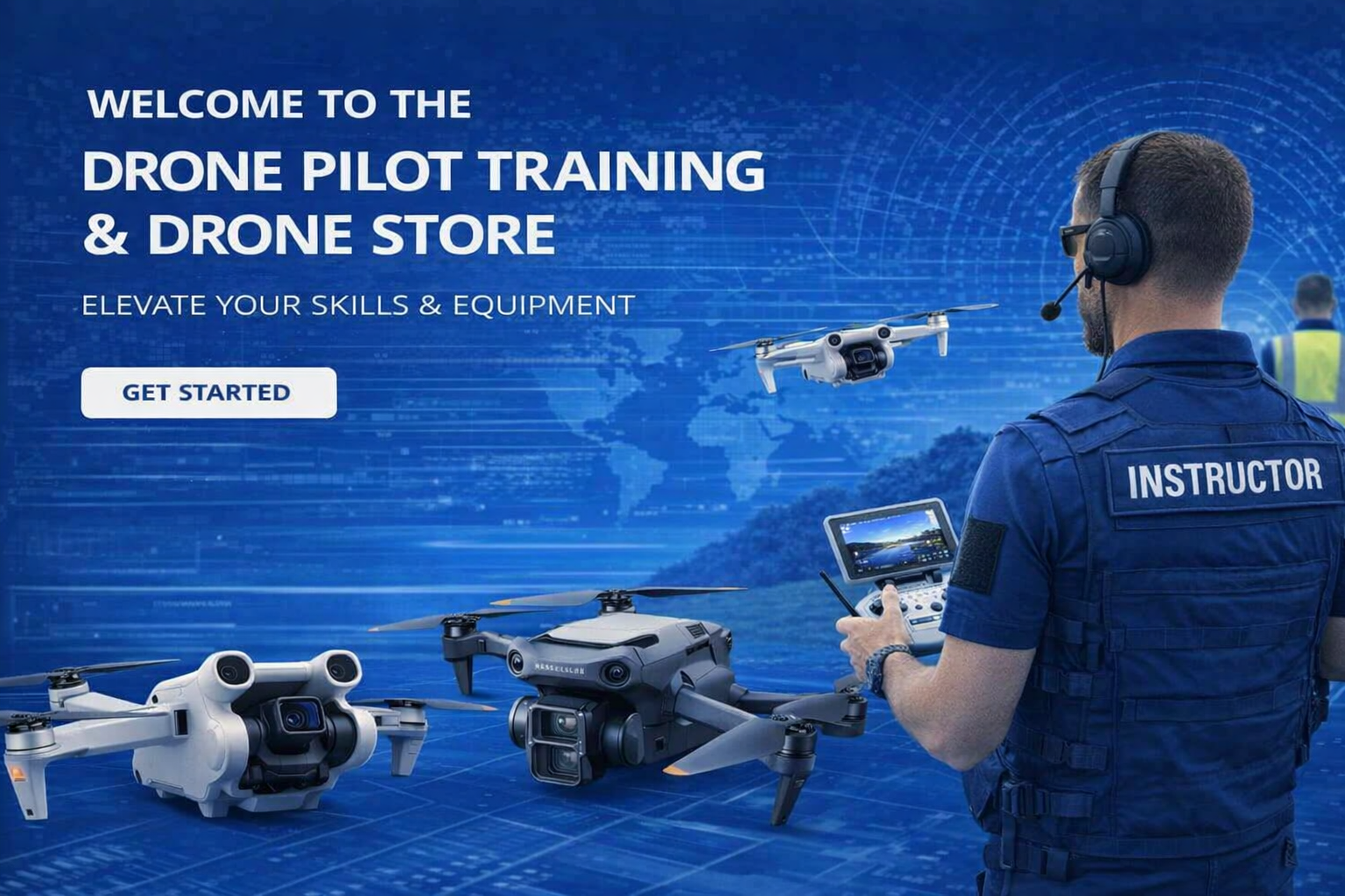 Welcome to Drone Pilot Training Academy Website Header Banner