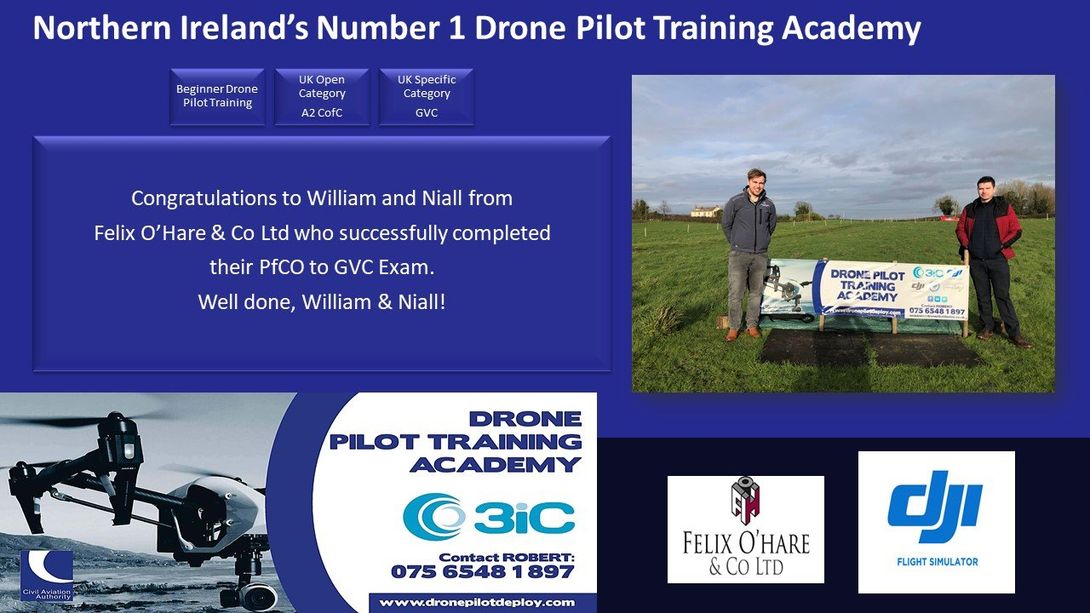 Drone Pilot Training Academy, Number 1 for Drone Pilot Training Academy in Northern Ireland, with Northern Ireland's Top Drone Pilot Instructor Robert Dobbin