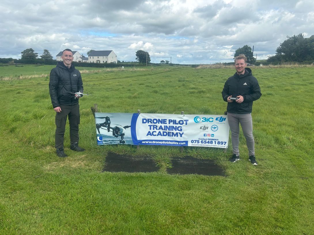 Drone Pilot Training Academy Belfast and Students from Queens University Belfast.