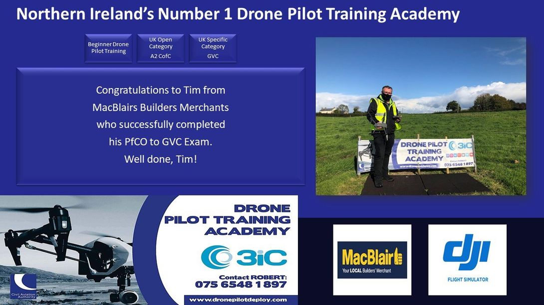 Drone Pilot Training Academy, Number 1 for Drone Pilot Training Academy in Northern Ireland, with Northern Ireland's Top Drone Pilot Instructor Robert Dobbin