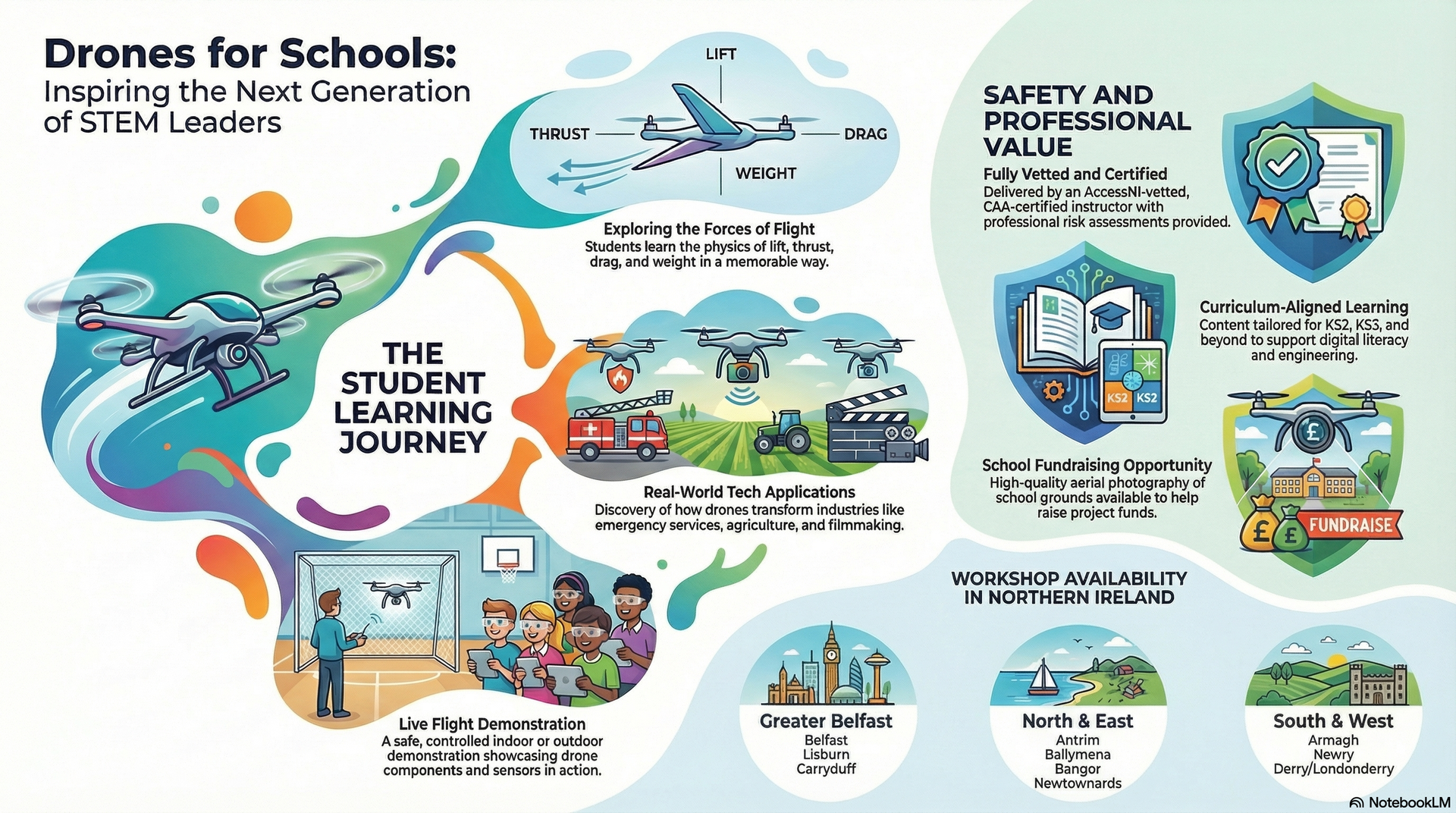 Stem Drone Workshops for Schools in Northern Ireland - Drone Pilot Training Academy