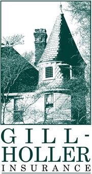 Gill-Holler Insurance logo with a green sketch of a house tower and the company name below