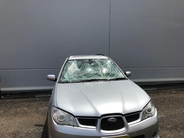 Damaged Car — Vehicle And Machinery Windscreens In Tamworth, NSW
