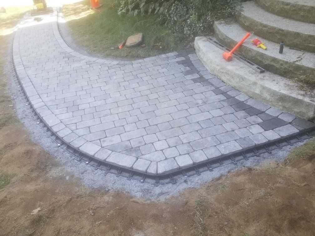 Walkway Stone Bricks Installed — Kennebunk, ME — New England ABC