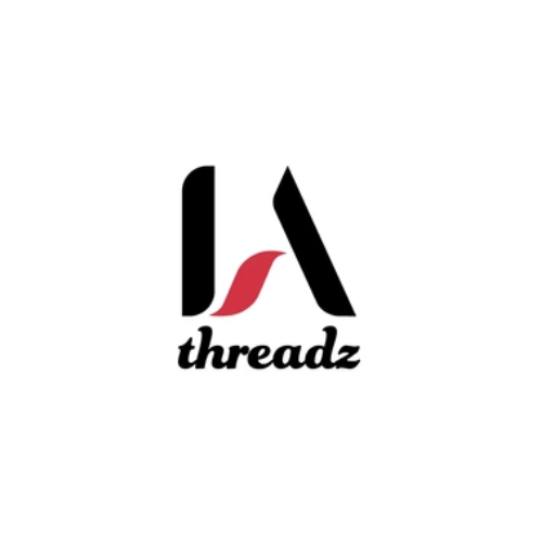 A logo for threadz is shown on a white background