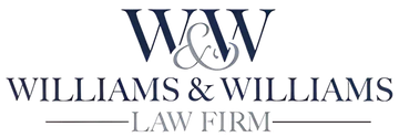 Williams & Williams Law Firm logo in navy and gray with stylized “W&W” monogram