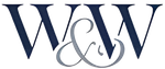 Interlocking navy and gray “W&W” monogram logo