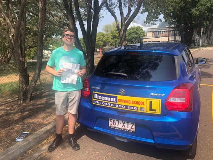 Teenage Boy In Car Passing Driving Exam — Driving Lessons In Forest Lake, QLD