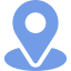 Light blue location pin icon.