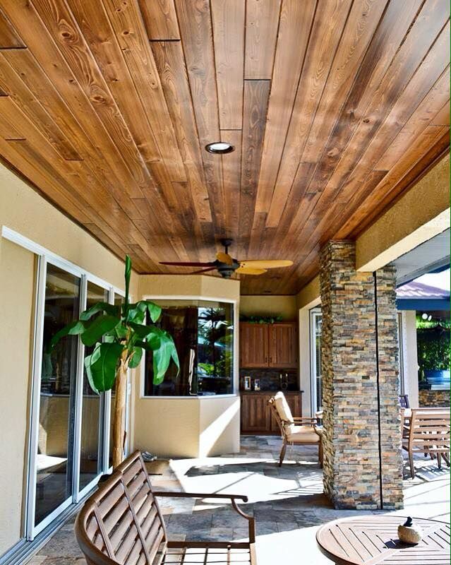 Synergy colonial cypress wood ceiling