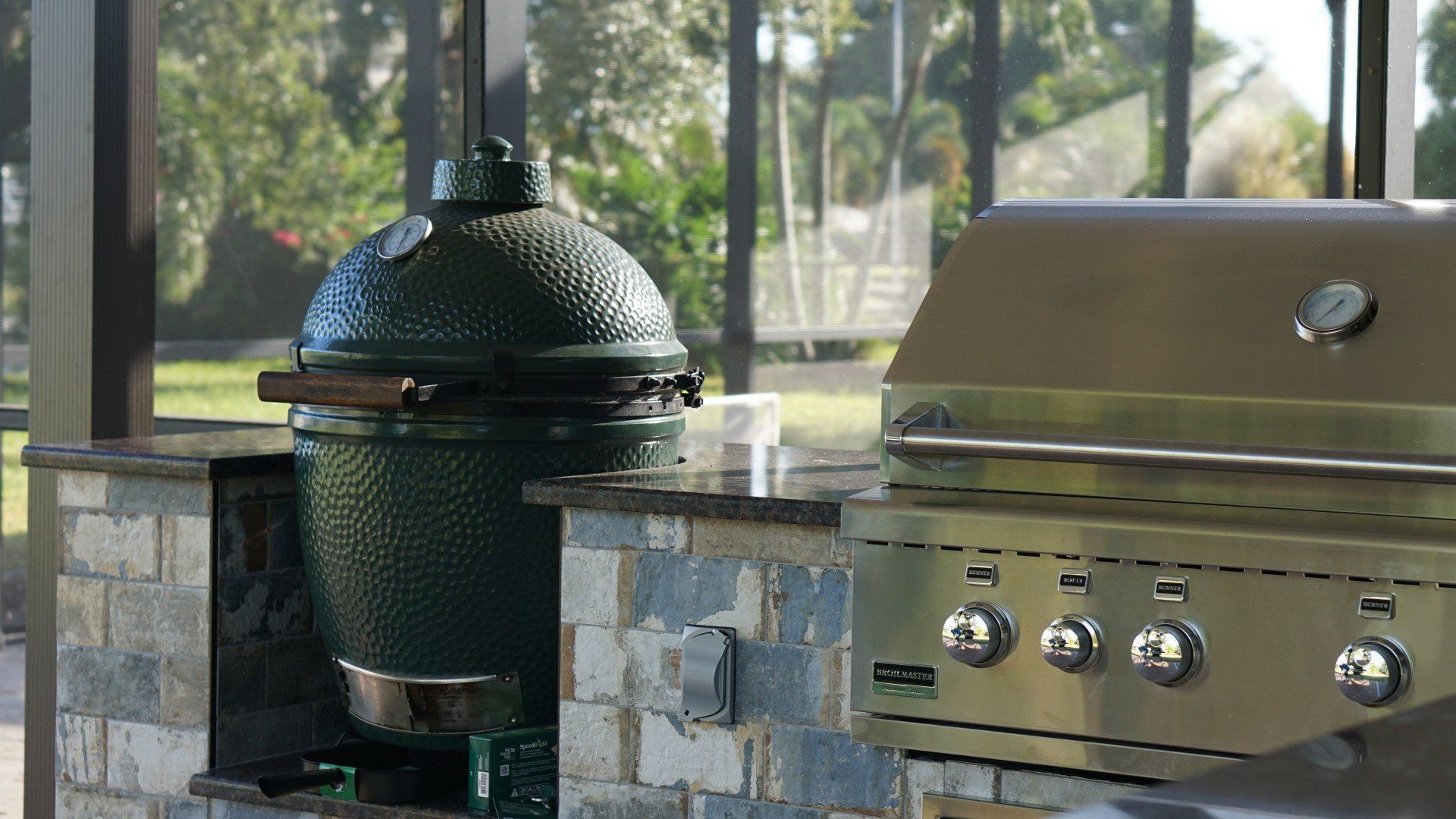 big green egg outdoor kitchen