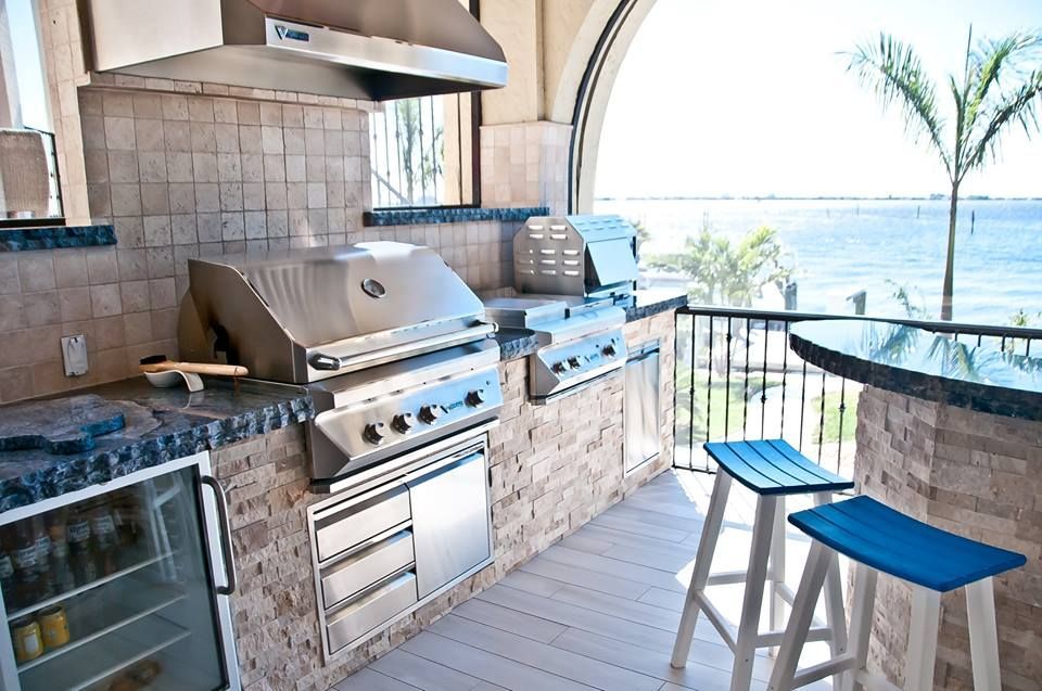 stone outdoor kitchen Cape Coral, FL