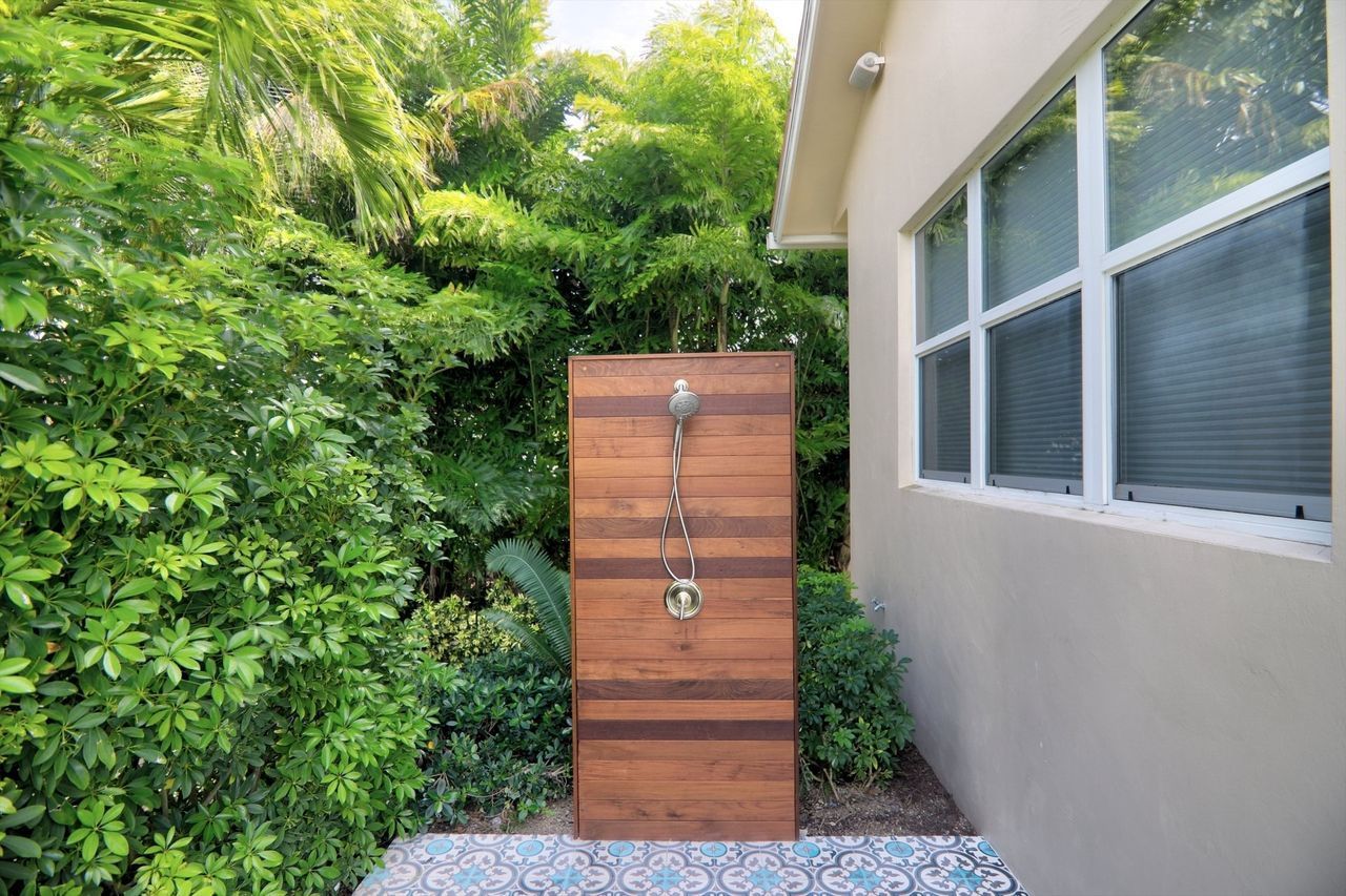 outdoor shower with concrete tile marco island, fl