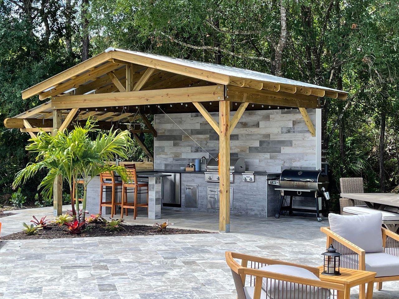 Covered structure over outdoor kitchen , Naples FL