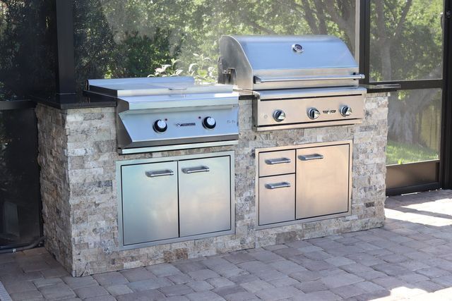 Straight Run Outdoor Kitchens & Ideas | HL Posey Builders