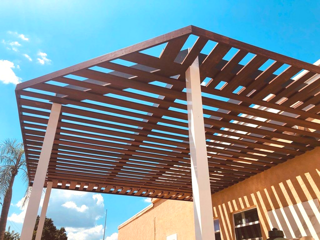 IPE and aluminum wood pergola Sarasota FL