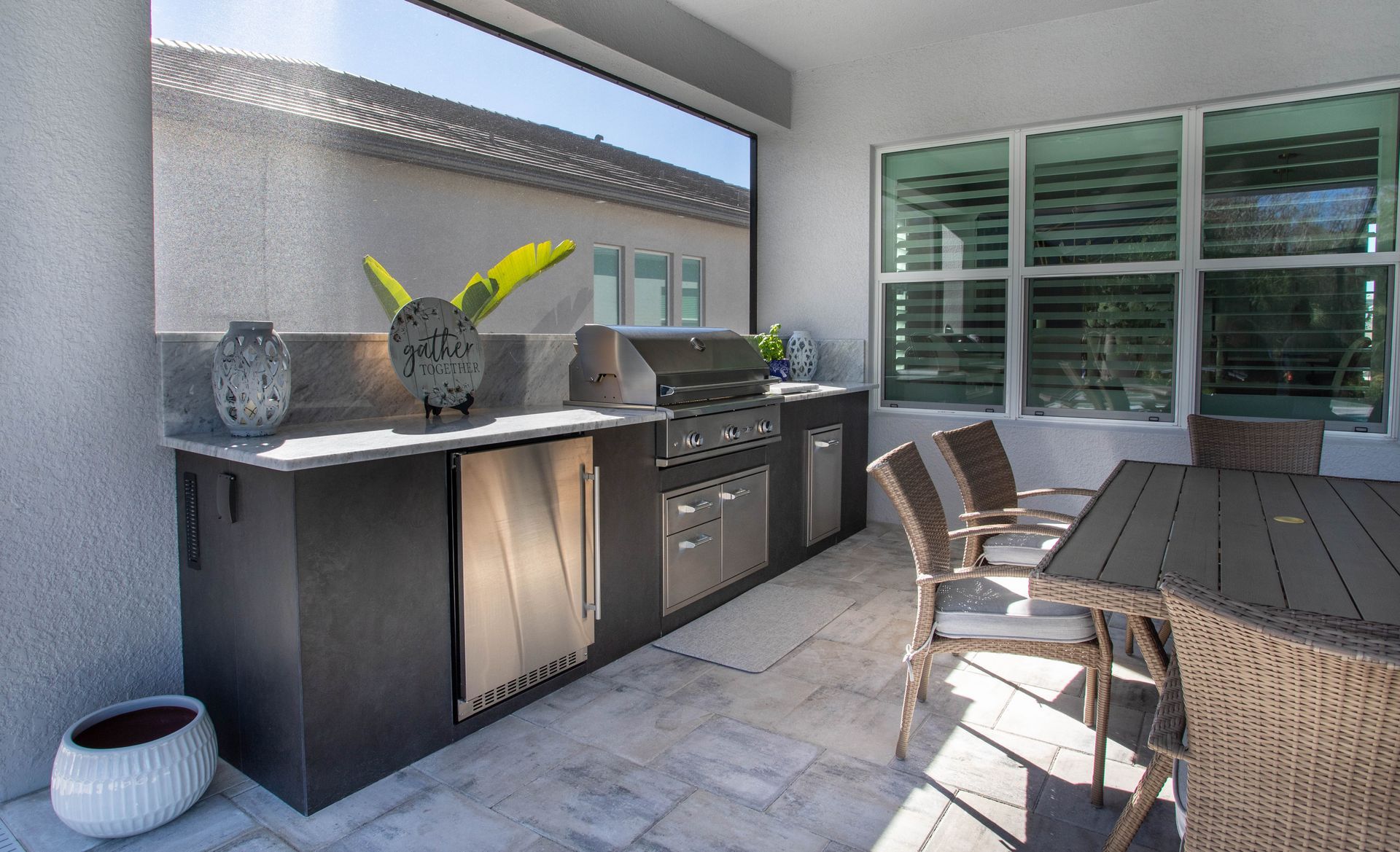 Elegant Outdoor Kitchen Delta Heat Grill Naples, FL
GL Homes