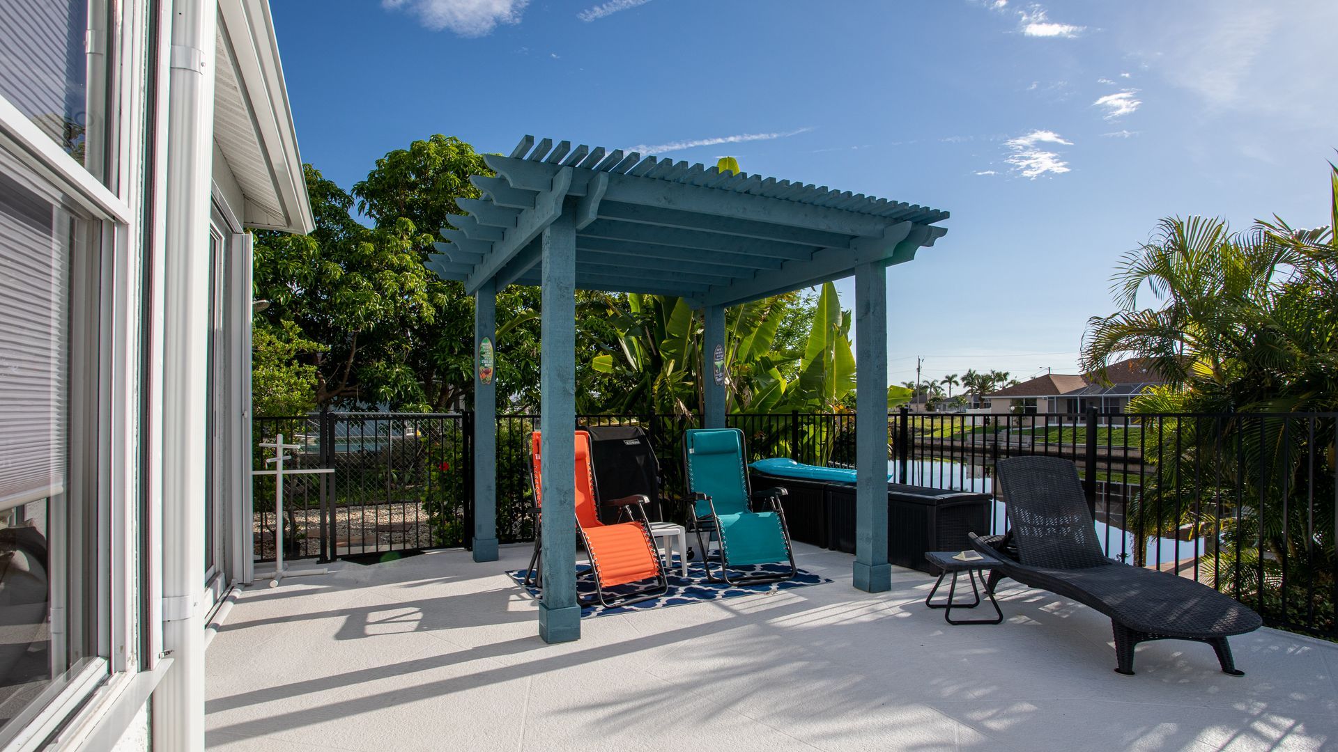Awesome blue cedar pergola Cape Coral FL