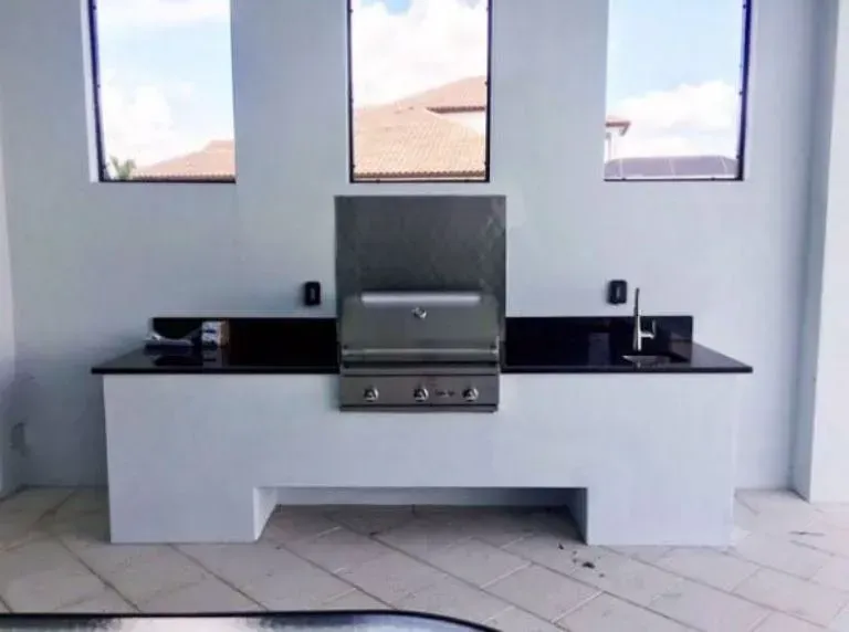 Stucco Outdoor Kitchen Naples