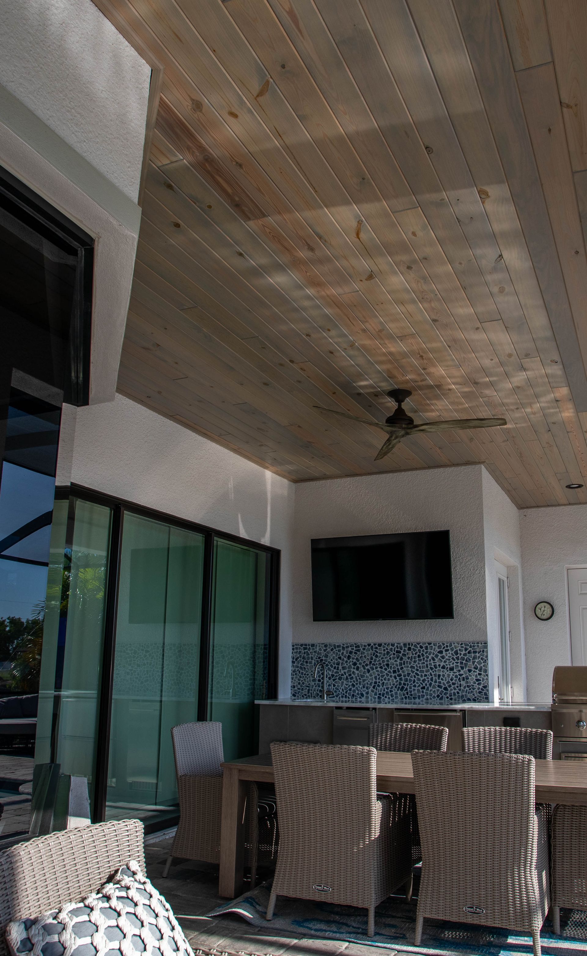 Weathered Grey wood ceiling, Cape Coral FL