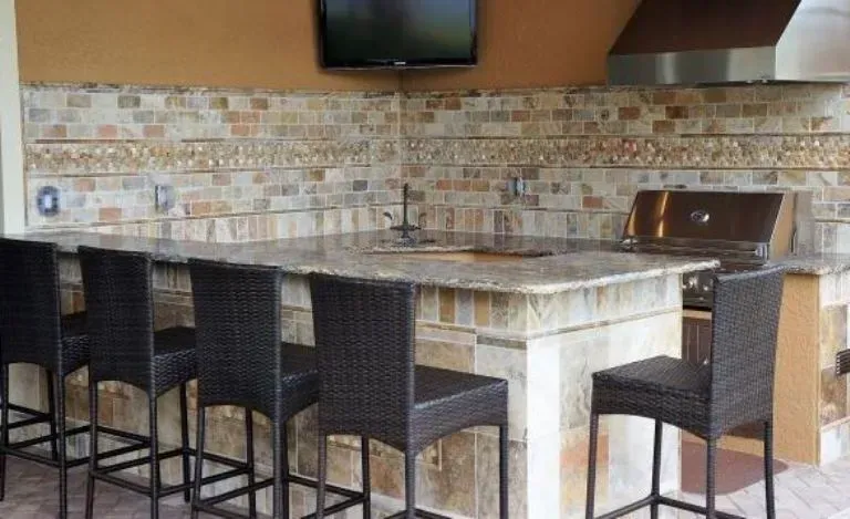 Tile Outdoor Kitchen Naples