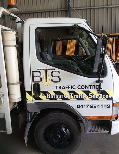 A White Truck That Says BTS Traffic Control On It - NSW - Midwest Traffic Management