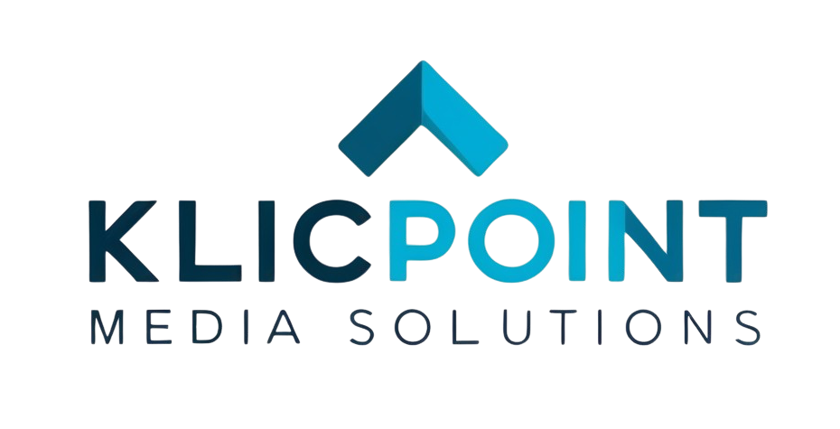 A logo for a company called klickpoint media solutions