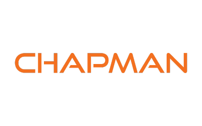 The chapman logo is orange and white on a white background.