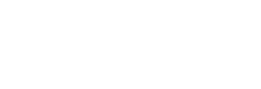 Homepage Rockingham Marina Logo in White with a transparent background