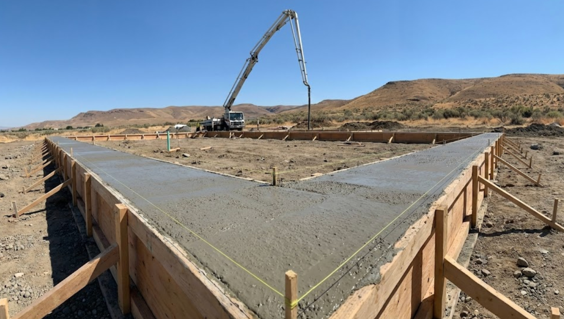 Large Concrete Foundation pour in Kennewick Washington